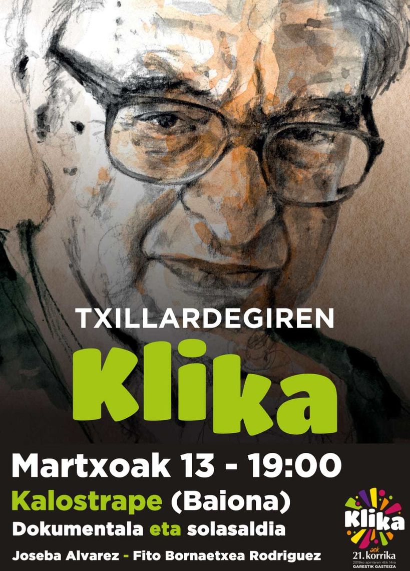 Kalostrape Ostatua, Baiona. Dokumentala eta Solasaldia, documentaire et discussion autour du film Txillardegiren. en présence de Joseba Alvarez et Fito Bornaetxea Rodriguez