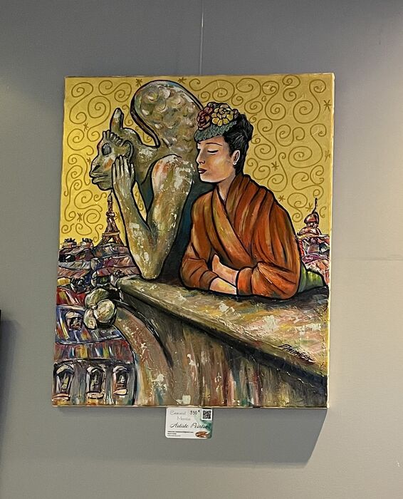Kalostrape Ostatua eta Jatetxea, Baiona. Restaurant traditionnel et bar atypique du quartier historique de Bayonne. Exposition des mois de juillet et août 2022 avec les artistes peintres Sylvie Estaynou et Emmanuel Mauresa.