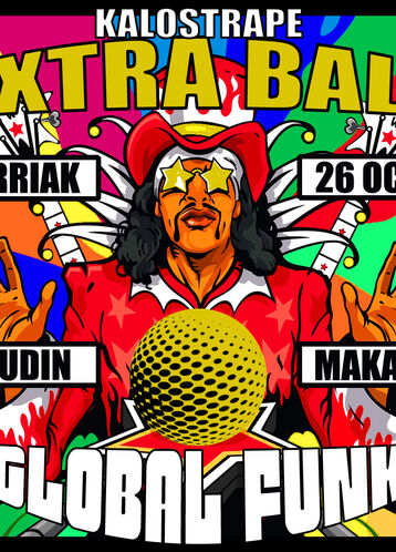 Kalostrape Ostatua eta Jatetxea, Baiona. Bar et restaurant atypique et incontournable du Petit Bayonne, situé au 22 rue Marengo. Affiche de la soirée de 26 octobre 2024 avec Global Funk Kolektiboa