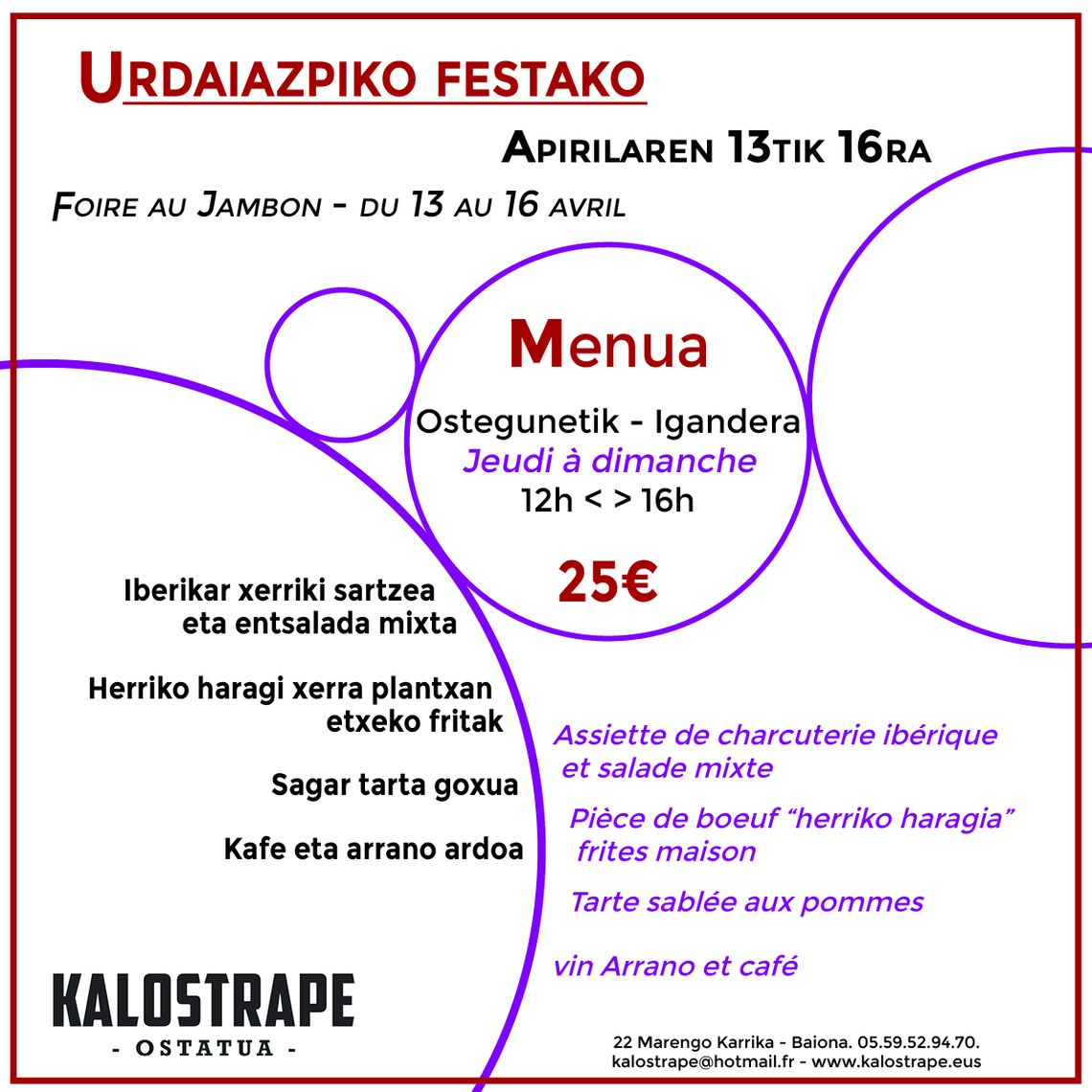 kalostrape restaurant bar bayonne pays basque concert ostatua jatetxea euskal herria baiona cocktails vin ration tapas pintxo incontournable bières belges soirées exposition photographie after work fêtes de bayonne baionako bestak