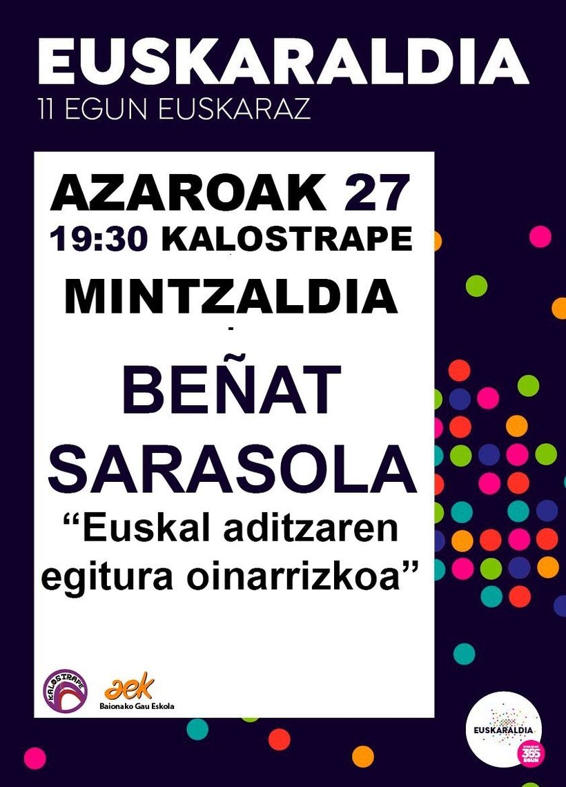 Kalostrape Ostatua eta Jatetxea, Baiona. Bar & Restaurant incontournable, situé au coeur du quartier historique du Petit Bayonne. Conférence dans le cadre d'Euskaraldia 2018