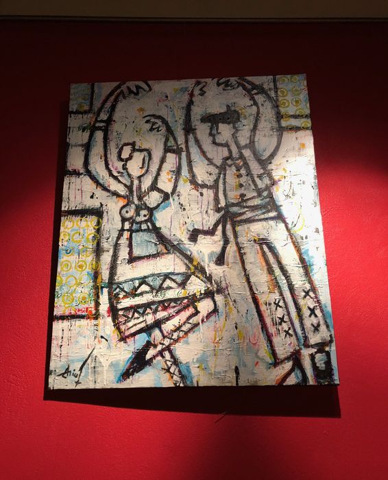 Kalostrape Ostatua Jatetxea Erakusketa Baiona Euskal Herria. Bar, restaurant, exposition au Petit Bayonne. Exposition du mois de janvier 2018 avec la galerie ArtCliko et l'artiste Oriol Martinez