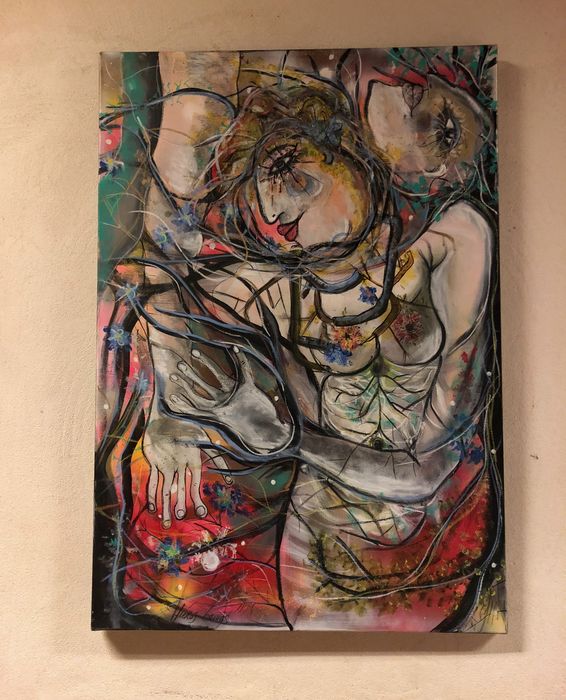 Kalostrape Ostatua Bar Restaurant Incontournable du Petit Bayonne. Ostatua eta Jatetxea Baiona, Euskal Herria. Exposition du mois d'août 2018 avec l'association Artoteka de Bayonne