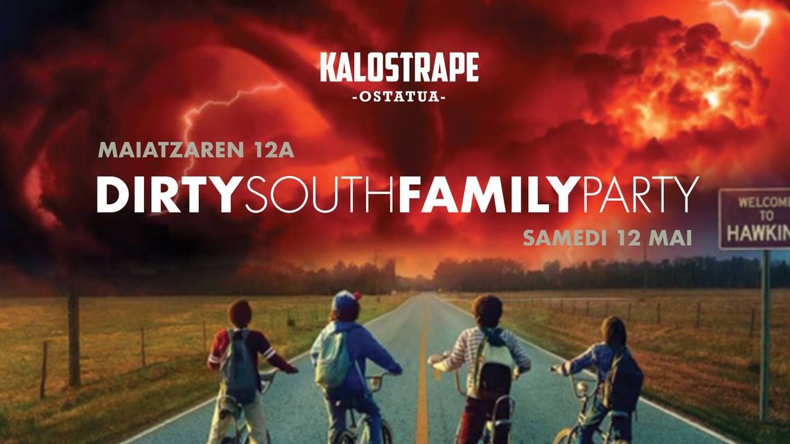 Kalostrape Ostatua Jatetxea, Baiona, Euskal Herria. Bar et restaurant incontournable du Petit Bayonne, situé dans l'ancien couvent des Visitandines. Affiche réalisée par Vincent Dupont, pour la DSF Party dans samedi 12 mai 2018.