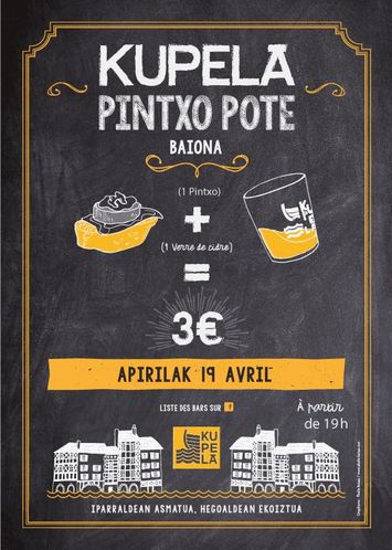 Kalostrape Ostatua, jatetxea, Baiona, Euskal Herria. Bar et restaurant incontournable du Petit Bayonne, situé dans l'ancien couvent des Visitandines présente la soirée Soul Music & Pintxo Pote, en lien avec Kupela Sagarnoa et Roberto Tortuga, le 19 avril.