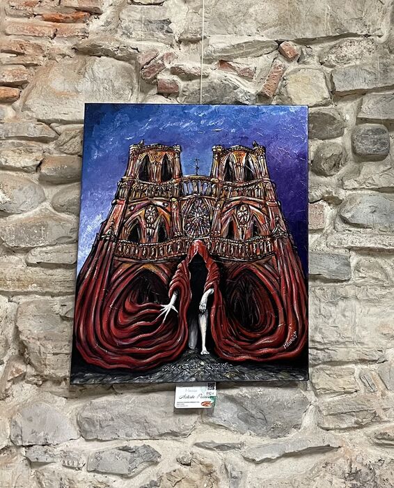 Kalostrape Ostatua, Bar et restaurant situé au 22 rue Marengo à Bayonne, dans l'ancien cloître des Visitandines. Exposition du mois de juillet et août avec les artistes peintres Sylvie Estaynou et Emmanuel Mauresa