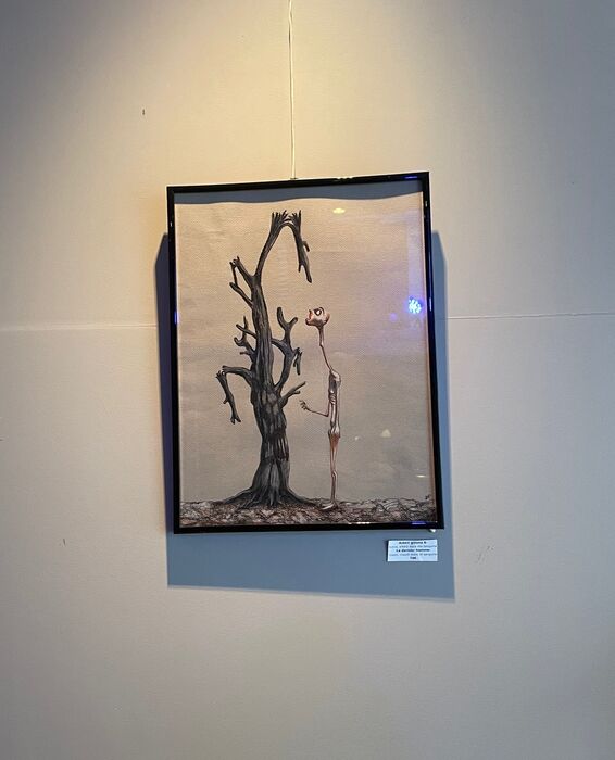 Kalostrape Ostatua eta Jatetxea, Euskal Herria, Baiona. Abenduaren erakusketa. Bar et restaurant incontournable du Petit Bayonne, situé au 22 rue Marengo, exposition du mois de décembre 2021 avec l'artiste peintre Muriel Platero