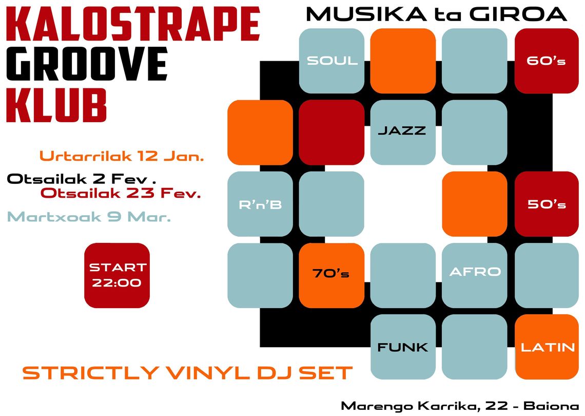 Kalostrape Ostatua & Jatetxea, Baiona, Euskal Herria. Bar et restaurant incontournable du Petit Bayonne. Bar à pintxos et bar à concert. Soirée kalostrape Groove Klub avec la dj Spinning Lass