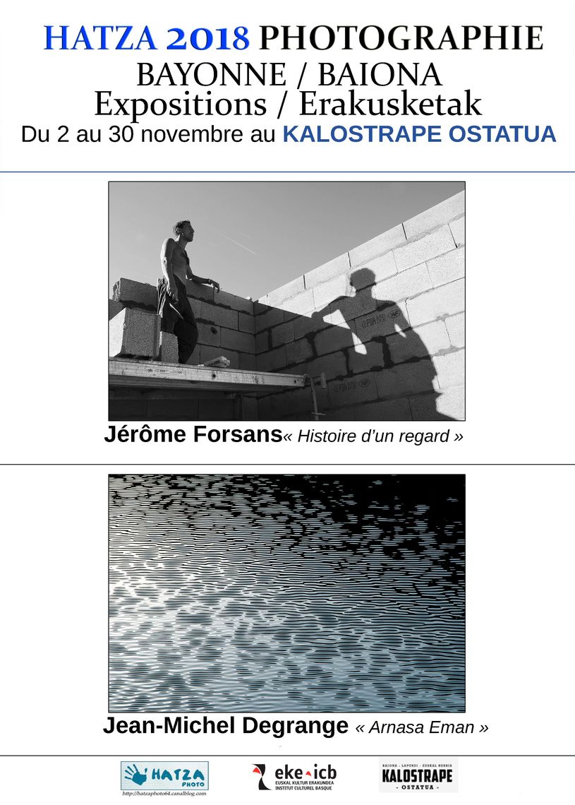 Kalostrape Ostatua Bar et Restaurant incontournable situé au coeur du Petit Bayonne. Bar à tapas et à cocktails. Affiche de l'exposition du mois de novembre, mois de la photographie.