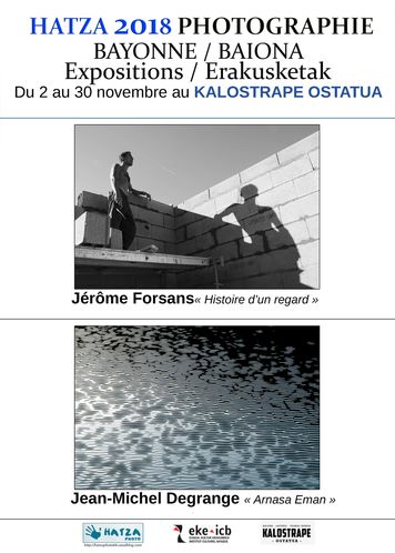 Kalostrape Ostatua Bar et Restaurant incontournable situé au coeur du Petit Bayonne. Bar à tapas et à cocktails. Affiche de l'exposition du mois de novembre, mois de la photographie.